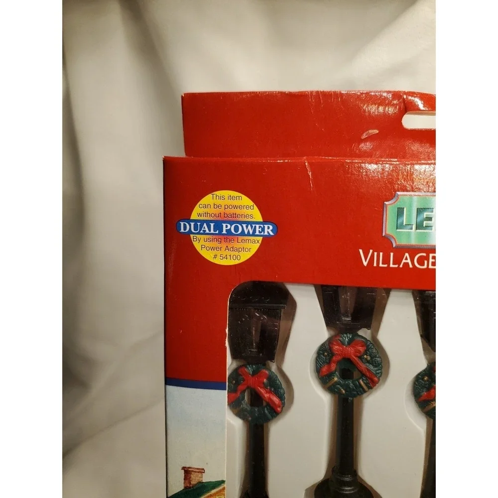 Vntg. 1993 Lemax Village Collection- Street‎ Lamps (Set Of 10) NIB (Item#34053)